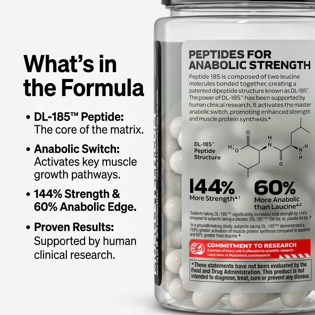 Muscle Peptide 185 Supplements Build Lean Muscle 3X Faster