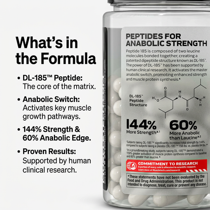 Muscle Peptide 185 Supplements Build Lean Muscle 3X Faster