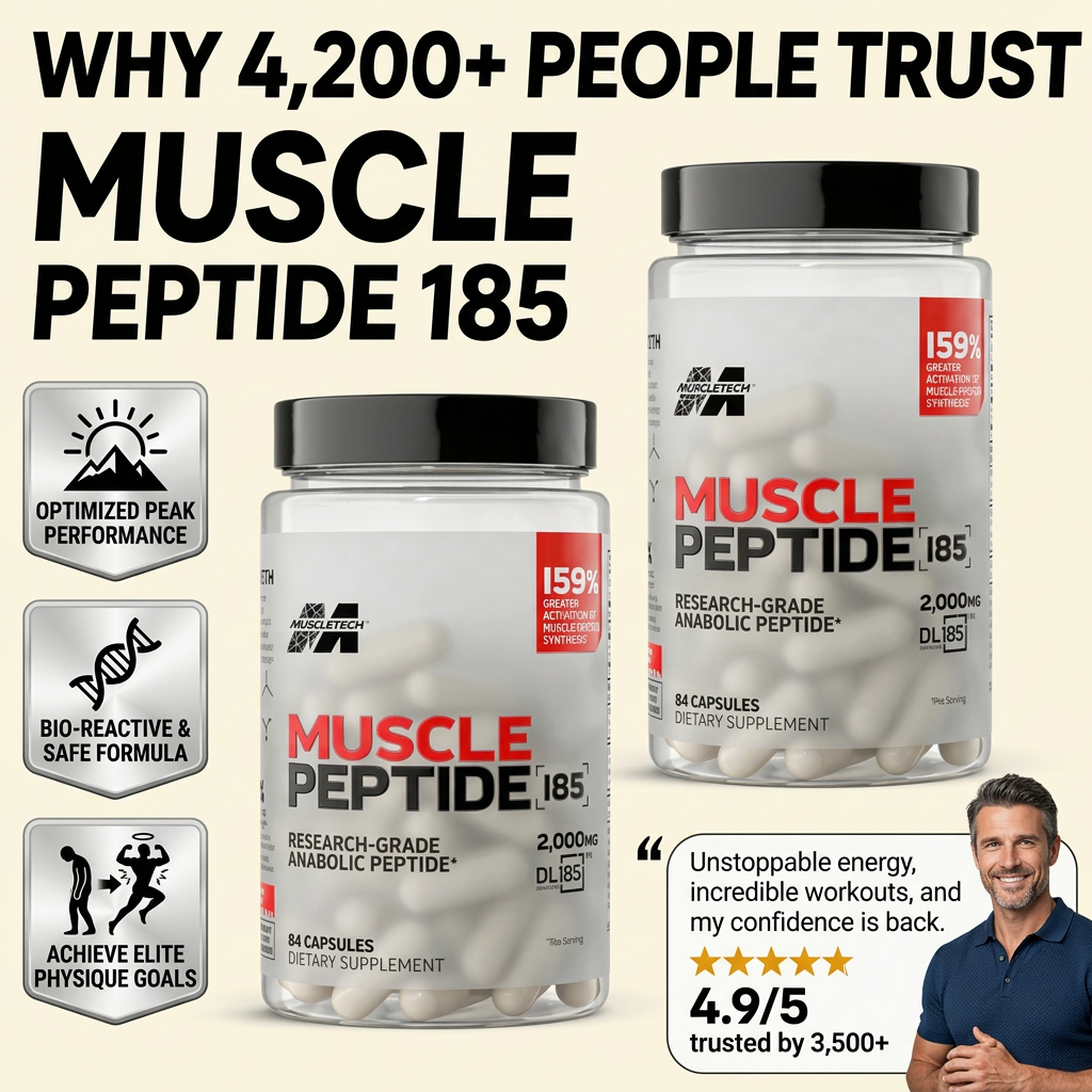 Muscle Peptide 185 Supplements Build Lean Muscle 3X Faster