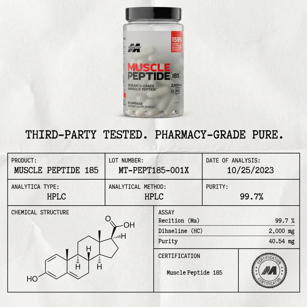 Muscle Peptide 185 Supplements Build Lean Muscle 3X Faster